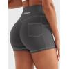 imageYEOREO Women Workout Shorts with Cargo Pockets Bernicy Hidden Scrunch Butt Lifting Contrast Stitching Gym ShortsCoal