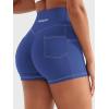 imageYEOREO Women Workout Shorts with Cargo Pockets Bernicy Hidden Scrunch Butt Lifting Contrast Stitching Gym ShortsGalactic Cobalt Blue