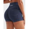 imageYEOREO Women Workout Shorts with Cargo Pockets Bernicy Hidden Scrunch Butt Lifting Contrast Stitching Gym ShortsNavy Blue