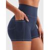 imageYEOREO Women Workout Shorts with Cargo Pockets Bernicy Hidden Scrunch Butt Lifting Contrast Stitching Gym ShortsNavy Blue
