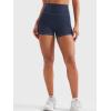 imageYEOREO Women Workout Shorts with Cargo Pockets Bernicy Hidden Scrunch Butt Lifting Contrast Stitching Gym ShortsNavy Blue