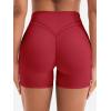 imageYEOREO Women Workout Yoga Shorts 45quot No Front Seam Hidden Scrunch Almiy High Rise Buttery Biker ShortsRed