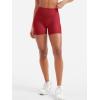 imageYEOREO Women Workout Yoga Shorts 45quot No Front Seam Hidden Scrunch Almiy High Rise Buttery Biker ShortsRed