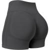 imageYEOREO Women Workout Biker Shorts Impact 45quot No Front Seam Hidden Scrunch Lifting Seamless Yoga Gym ShortsAsphalt Ash Solid