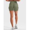 imageYEOREO CoreFlex Women Workout Gym Shorts with Cargo Pockets Hidden Scrunch 36quot 45quot Inseam No Front Seam Biker ShortsArmy Green