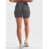 imageYEOREO CoreFlex Women Workout Gym Shorts with Cargo Pockets Hidden Scrunch 36quot 45quot Inseam No Front Seam Biker ShortsDark Grey