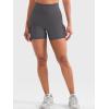imageYEOREO CoreFlex Women Workout Gym Shorts with Cargo Pockets Hidden Scrunch 36quot 45quot Inseam No Front Seam Biker ShortsDark Grey