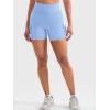 imageYEOREO CoreFlex Women Workout Gym Shorts with Cargo Pockets Hidden Scrunch 36quot 45quot Inseam No Front Seam Biker ShortsLight Blue