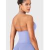 imageYEOREO SoftHue Impact Longline Strappy Top Womens Halter Workout Tank Tops Backless Gym Longline with Adjustable StrapIce Blue