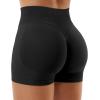 imageYEOREO SoftHue Women Workout Gym Impact Shorts Hidden Scrunch Butt Lifting 25quot36quot45quot6quot Seamless ShortsBlack