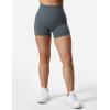 imageYEOREO SoftHue Women Workout Gym Impact Shorts Hidden Scrunch Butt Lifting 25quot36quot45quot6quot Seamless ShortsDark Stormy Grey