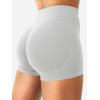 imageYEOREO SoftHue Women Workout Gym Impact Shorts Hidden Scrunch Butt Lifting 25quot36quot45quot6quot Seamless ShortsFeather Beige