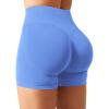 imageYEOREO SoftHue Women Workout Gym Impact Shorts Hidden Scrunch Butt Lifting 25quot36quot45quot6quot Seamless ShortsVivid Blue