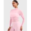 imageYEOREO Womens Sheer Tops Long Sleeve See Through Tops Mock Neck Slim Fit Workout Shirt Jamy Going Out Sexy ShirtsCherry Blossom