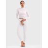 imageYEOREO Womens Sheer Tops Long Sleeve See Through Tops Mock Neck Slim Fit Workout Shirt Jamy Going Out Sexy ShirtsWhite