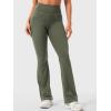 imageYEOREO CoreFlex Women Workout Mini Flare Leggings with Pockets Hidden Scrunch Cargo Gym Casual DenimLook Yoga PantsArmy Green