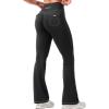 imageYEOREO CoreFlex Women Workout Mini Flare Leggings with Pockets Hidden Scrunch Cargo Gym Casual DenimLook Yoga PantsBlack