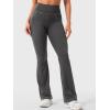 imageYEOREO CoreFlex Women Workout Mini Flare Leggings with Pockets Hidden Scrunch Cargo Gym Casual DenimLook Yoga PantsDark Gray
