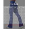 imageYEOREO CoreFlex Women Workout Mini Flare Leggings with Pockets Hidden Scrunch Cargo Gym Casual DenimLook Yoga PantsGalactic Cobalt Blue