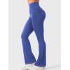 imageYEOREO CoreFlex Women Workout Mini Flare Leggings with Pockets Hidden Scrunch Cargo Gym Casual DenimLook Yoga PantsGalactic Cobalt Blue