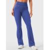 imageYEOREO CoreFlex Women Workout Mini Flare Leggings with Pockets Hidden Scrunch Cargo Gym Casual DenimLook Yoga PantsGalactic Cobalt Blue