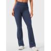 imageYEOREO CoreFlex Women Workout Mini Flare Leggings with Pockets Hidden Scrunch Cargo Gym Casual DenimLook Yoga PantsNavy Blue