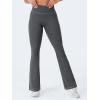 imageYEOREO CoreFlex Mini Flare Workout Leggings with Pockets for Women Butt Lifting High Waisted Hidden Scrunch Gym Denim PantsGraphite Gray