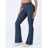 imageYEOREO CoreFlex Mini Flare Workout Leggings with Pockets for Women Butt Lifting High Waisted Hidden Scrunch Gym Denim PantsNavy Blue