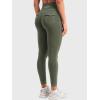 imageYEOREO CoreFlex Women Workout Leggings with Pockets Scrunch Butt Lifting Gym Cargo DenimLook Yoga JeggingsArmy Green