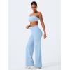 imageYEOREO Workout Leggings Womens No Front Seam Straight Leggings 29quot  315quot  33quot High Waist Buttery Eddiy Gym Yoga PantsAiry Blue