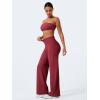 imageYEOREO Workout Leggings Womens No Front Seam Straight Leggings 29quot  315quot  33quot High Waist Buttery Eddiy Gym Yoga PantsAncora Red