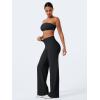 imageYEOREO Workout Leggings Womens No Front Seam Straight Leggings 29quot  315quot  33quot High Waist Buttery Eddiy Gym Yoga PantsBlack