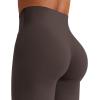 imageYEOREO Workout Leggings Womens No Front Seam Straight Leggings 29quot  315quot  33quot High Waist Buttery Eddiy Gym Yoga PantsDark Brown