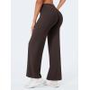 imageYEOREO Workout Leggings Womens No Front Seam Straight Leggings 29quot  315quot  33quot High Waist Buttery Eddiy Gym Yoga PantsDark Brown