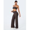 imageYEOREO Workout Leggings Womens No Front Seam Straight Leggings 29quot  315quot  33quot High Waist Buttery Eddiy Gym Yoga PantsDark Brown