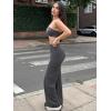 imageYEOREO Workout Leggings Womens No Front Seam Straight Leggings 29quot  315quot  33quot High Waist Buttery Eddiy Gym Yoga PantsDark Gray