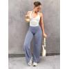 imageYEOREO Workout Leggings Womens No Front Seam Straight Leggings 29quot  315quot  33quot High Waist Buttery Eddiy Gym Yoga PantsGranite Blue