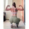 imageYEOREO Workout Leggings Womens No Front Seam Straight Leggings 29quot  315quot  33quot High Waist Buttery Eddiy Gym Yoga PantsGray Green