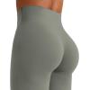 imageYEOREO Workout Leggings Womens No Front Seam Straight Leggings 29quot  315quot  33quot High Waist Buttery Eddiy Gym Yoga PantsGray Green