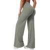 imageYEOREO Workout Leggings Womens No Front Seam Straight Leggings 29quot  315quot  33quot High Waist Buttery Eddiy Gym Yoga PantsGray Green
