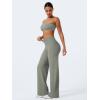 imageYEOREO Workout Leggings Womens No Front Seam Straight Leggings 29quot  315quot  33quot High Waist Buttery Eddiy Gym Yoga PantsGray Green