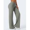 imageYEOREO Workout Leggings Womens No Front Seam Straight Leggings 29quot  315quot  33quot High Waist Buttery Eddiy Gym Yoga PantsGray Green