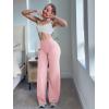 imageYEOREO Workout Leggings Womens No Front Seam Straight Leggings 29quot  315quot  33quot High Waist Buttery Eddiy Gym Yoga PantsLight Pink