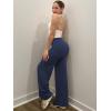imageYEOREO Workout Leggings Womens No Front Seam Straight Leggings 29quot  315quot  33quot High Waist Buttery Eddiy Gym Yoga PantsNavy Blue