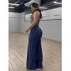 imageYEOREO Workout Leggings Womens No Front Seam Straight Leggings 29quot  315quot  33quot High Waist Buttery Eddiy Gym Yoga PantsNavy Blue