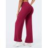 imageYEOREO Workout Leggings Womens No Front Seam Straight Leggings 29quot  315quot  33quot High Waist Buttery Eddiy Gym Yoga PantsRuby Red