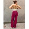 imageYEOREO Workout Leggings Womens No Front Seam Straight Leggings 29quot  315quot  33quot High Waist Buttery Eddiy Gym Yoga PantsRuby Red