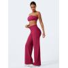 imageYEOREO Workout Leggings Womens No Front Seam Straight Leggings 29quot  315quot  33quot High Waist Buttery Eddiy Gym Yoga PantsRuby Red
