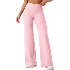 imageYEOREO Workout Leggings Womens No Front Seam Straight Leggings 29quot  315quot  33quot High Waist Buttery Eddiy Gym Yoga PantsLight Pink