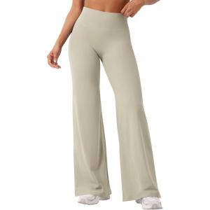 imageYEOREO Workout Leggings Womens No Front Seam Straight Leggings 29quot  315quot  33quot High Waist Buttery Eddiy Gym Yoga PantsLight Sand